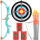 Kids Bow and Arrow Set LED Light Up Outdoor Archery Kit Children 10 Arrows-1