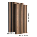 Wood Slat Acoustic Panels 23.6 x 47.2 inch for Modern Wall Decor Walnut-8
