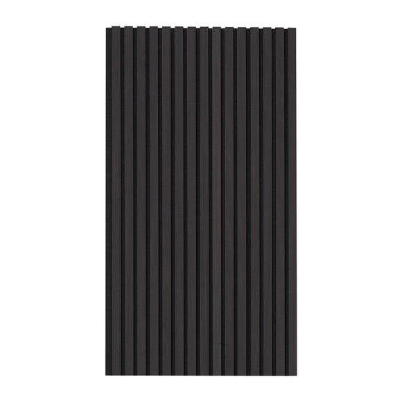 Wood Slat Acoustic Panels 23.6 x 47.2 inch for Modern Wall Decor Black Oak