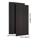 Wood Slat Acoustic Panels 23.6 x 47.2 inch for Modern Wall Decor Black Oak-8