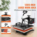 1400W Heat Press Machine 8 In 1 Sublimation Steel Frame Heat Presses with Temperature And Time Control (12X15INCH 8IN1)-4