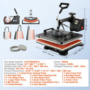 1400W Heat Press Machine 8 In 1 Sublimation Steel Frame Heat Presses with Temperature And Time Control (12X15INCH 8IN1)-7