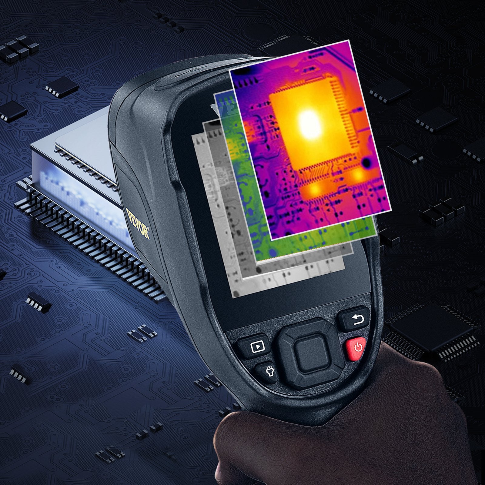 VEVOR Infrared Thermal Imager Visible Light Camera 2MP IR Resolution 240x180