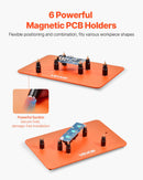 VEVOR Magnetic Helping Hands Soldering Station 3X LED Magnifying Lamp 5 Arms-6