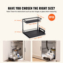 2-Tier Wire Pull Out Cabinet Under Sink Basket Organizer 10.7"x14.2" 2PCS-2