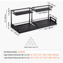 2-Tier Wire Pull Out Cabinet Under Sink Basket Organizer 10.7"x14.2" 2PCS-7