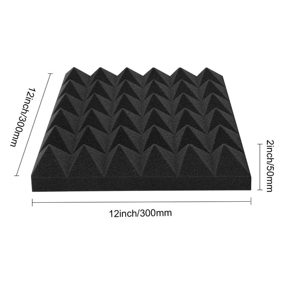 Acoustic Foam Panels 24 Pack 12 x 12 x 2 in for Studio Wall and Ceiling