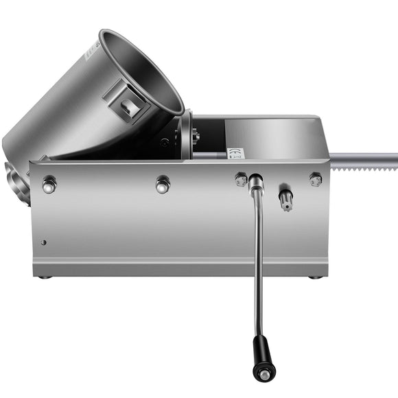 Manual Sausage Stuffer, 3 L / 7 LBS Horizontal Sausage Machine, Dual-Speed Meat Stuffer, Made of Food-Grade 304 Stainless Steel, Includes 5 Stuffing Tubes, for Home Kitchen Restaurant Commercial
