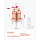 Fruit Wine Press Manual Press for Wine Making 3.2 Gal/12L Wood Basket-7