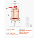 Fruit Wine Press Manual Press for Wine Making 4.75 Gal/18L Wood Basket-7