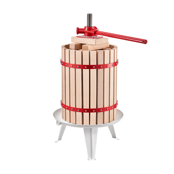 Fruit Wine Press Manual Press for Wine Making 4.75 Gal/18L Wood Basket