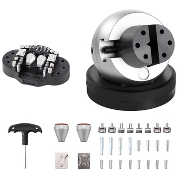 Engraving Block 5 inch Ball Vise Setting Jewelry Ball Vise Engraving with 34PCS Attachment and Rubber Base