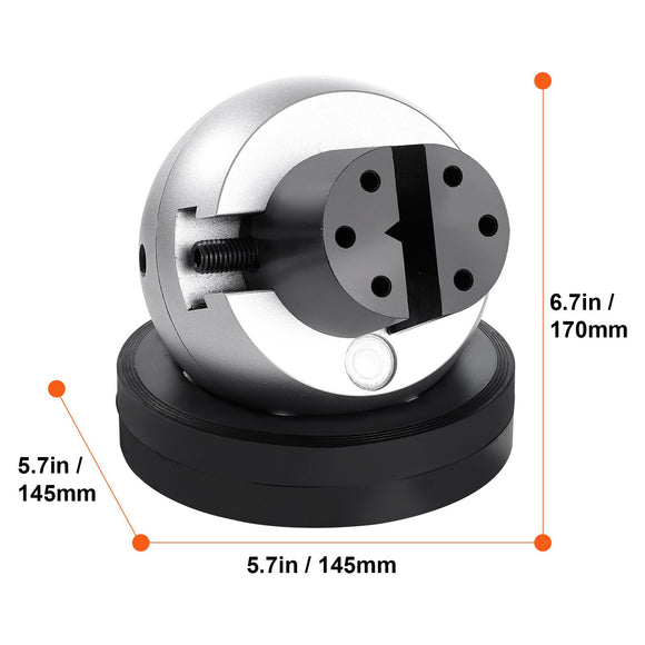 Engraving Block 5 inch Ball Vise Setting Jewelry Ball Vise Engraving with 34PCS Attachment and Rubber Base