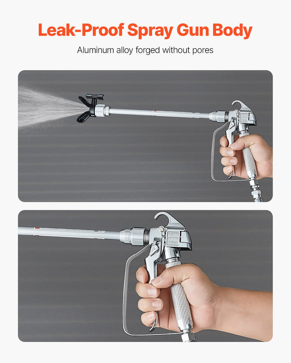 VEVOR Airless Paint Spray Gun and Hose Kit 3600PSI with Extension Rods Filters