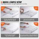 34x53 cm Pull Out Cabinet Organizer, Heavy Duty Slide Out Pantry Shelves, Chrome-Plated Steel Roll Out Drawers, Sliding Drawer Storage for Home, Inside Kitchen Cabinet, Bathroom, Under Sink-5
