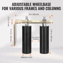 Sliding Gate Kit 6” Rolling Hardware with L-Bracket Adjustable for Door-4