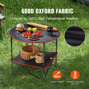 Folding Camping Table, Outdoor Portable Side Tables, Lightweight Fold Up Table, 600D Oxford Fabric & Steel Ultra Compact Work Table with Large Storage & Carry Bag, For Beach Picnic, 28.3"x24"-2