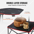 Folding Camping Table, Outdoor Portable Side Tables, Lightweight Fold Up Table, 600D Oxford Fabric & Steel Ultra Compact Work Table with Large Storage & Carry Bag, For Beach Picnic, 28.3"x24"-6