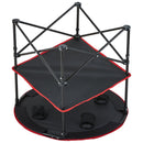 VEVOR Folding Camping Table, Outdoor Portable Side Tables, Lightweight Fold Up Table, 600D Oxford Fabric & Steel Ultra Compact Work Table with Large Storage & Carry Bag, For Beach Picnic, 28.3"x24"-10