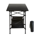 Folding Camping Table, Outdoor Portable Side Tables, Lightweight Fold Up Table, Aluminum & Steel Ultra Compact Work Table with Large Storage and Carry Bag, For Beach, Picnic, Travel, 24x16 inch-1