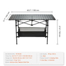 Folding Camping Table, Outdoor Portable Side Tables, Lightweight Fold Up Table, Aluminum & Steel Ultra Compact Work Table with Large Storage and Carry Bag, For Beach, Picnic, Travel, 24x16 inch-7