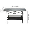 Folding Camping Table, Outdoor Portable Side Tables, Lightweight Fold Up Table, Aluminum & Steel Ultra Compact Work Table with Large Storage and Carry Bag, For Beach, Picnic, Travel, 24x16 inch-8