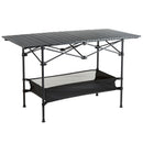 Folding Camping Table, Outdoor Portable Side Tables, Lightweight Fold Up Table, Aluminum & Steel Ultra Compact Work Table with Large Storage and Carry Bag, For Beach, Picnic, Travel, 24x16 inch-11