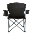 Camping Folding Chair for Adults, Portable Heavy Duty Outdoor Quad Lumbar Back Padded Arm Chairs with Side Pockets, Cup Holder and Cooler Bag for Beach, Lawn, Picnic, Fishing, Backpacking, Black-10