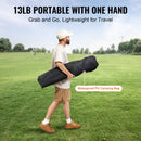 VEVOR Camping Folding Chair for Adults, Portable Heavy Duty Outdoor Quad Lumbar Back Padded Arm Chairs with Side Pockets, Cup Holder and Cooler Bag for Beach, Lawn, Picnic, Fishing, Backpacking, Black-6