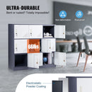 9 Doors Metal Storage Cabinet Employees Steel Storage Cabinet Office Gray-3