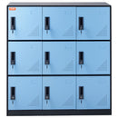 VEVOR 9 Doors Metal Storage Cabinet Employees Steel Storage Cabinet Office Black-10