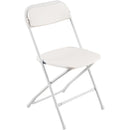 4 Pack Folding Chairs, Foldable Plastic Chairs with Heavy Duty Metal Frame, Portable Folding Card Table Chairs, Stackable Indoor Outdoor Seats for Home, Yard, Garden, Parties, Events, White-9