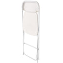 4 Pack Folding Chairs, Foldable Plastic Chairs with Heavy Duty Metal Frame, Portable Folding Card Table Chairs, Stackable Indoor Outdoor Seats for Home, Yard, Garden, Parties, Events, White-11
