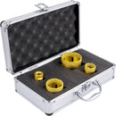 Diamond Drill Bits 4PCS Diamond Hole Saw 25/35/50/68mm Tile Hole Saw Kit Vacuum Brazed Diamond Drill Bit 0.59in/15mm Segment Tile Hole Saw w Storage Case for Tile Ceramic Porcelain Marble Stone-1