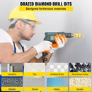 Diamond Drill Bits 4PCS Diamond Hole Saw 25/35/50/68mm Tile Hole Saw Kit Vacuum Brazed Diamond Drill Bit 0.59in/15mm Segment Tile Hole Saw w Storage Case for Tile Ceramic Porcelain Marble Stone-2