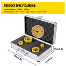 Diamond Drill Bits 4PCS Diamond Hole Saw 25/35/50/68mm Tile Hole Saw Kit Vacuum Brazed Diamond Drill Bit 0.59in/15mm Segment Tile Hole Saw w Storage Case for Tile Ceramic Porcelain Marble Stone-7