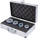 Diamond Drill Bits 4PCS Diamond Hole Saw 35/40/50/68mm Tile Hole Saw Kit Vacuum Brazed Diamond Drill Bit 0.59in/15mm Segment Tile Hole Saw w Storage Case for Tile Ceramic Porcelain Marble Stone-1