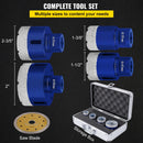 Diamond Drill Bits 4PCS Diamond Hole Saw 35/40/50/68mm Tile Hole Saw Kit Vacuum Brazed Diamond Drill Bit 0.59in/15mm Segment Tile Hole Saw w Storage Case for Tile Ceramic Porcelain Marble Stone-4