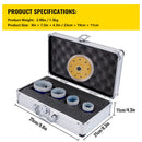 Diamond Drill Bits 4PCS Diamond Hole Saw 35/40/50/68mm Tile Hole Saw Kit Vacuum Brazed Diamond Drill Bit 0.59in/15mm Segment Tile Hole Saw w Storage Case for Tile Ceramic Porcelain Marble Stone-7