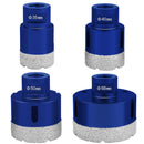 Diamond Drill Bits 4PCS Diamond Hole Saw 35/40/50/68mm Tile Hole Saw Kit Vacuum Brazed Diamond Drill Bit 0.59in/15mm Segment Tile Hole Saw w Storage Case for Tile Ceramic Porcelain Marble Stone-11