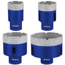 Diamond Drill Bits 4PCS Diamond Hole Saw 35/40/50/68mm Tile Hole Saw Kit Vacuum Brazed Diamond Drill Bit 0.59in/15mm Segment Tile Hole Saw w Storage Case for Tile Ceramic Porcelain Marble Stone-12