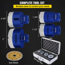 VEVOR Diamond Drill Bits 4PCS Diamond Hole Saw 35/40/50/68mm Tile Hole Saw Kit Vacuum Brazed Diamond Drill Bit 0.59in/15mm Segment Tile Hole Saw w Storage Case for Tile Ceramic Porcelain Marble Stone-4