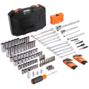 Mechanics Tool Set and Socket Set 1/4in 3/8in Drive 145 Pcs SAE and Metric-9