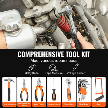 Tool Kit 216 Piece General Household Hand Tool Set with Portable Tool Case - 0