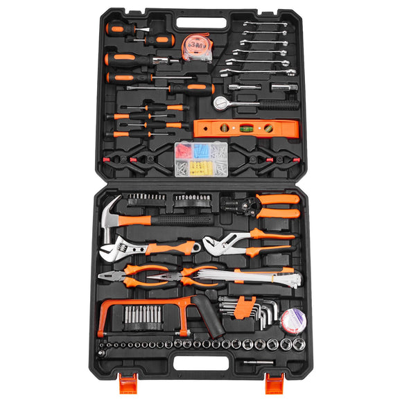 Tool Kit 216 Piece General Household Hand Tool Set with Portable Tool Case