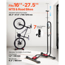 Bike Rack, Upright Bike Stand Floor for 406.4 to 700 mm Mountain & Road Bikes, Vertical & Horizontal Bicycle Stand for Secure Parking and Storage in Garage, Truck Bed, Indoor, Outdoor, Black-2