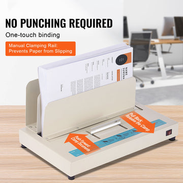 Thermal Binding Machine, 500 Sheets Capacity Book Binding Machine, Thermal Book Binder 50mm Binding Thickness A3(Short Edge)/A4/A5 Document, with Infrared Optical Detection - 0