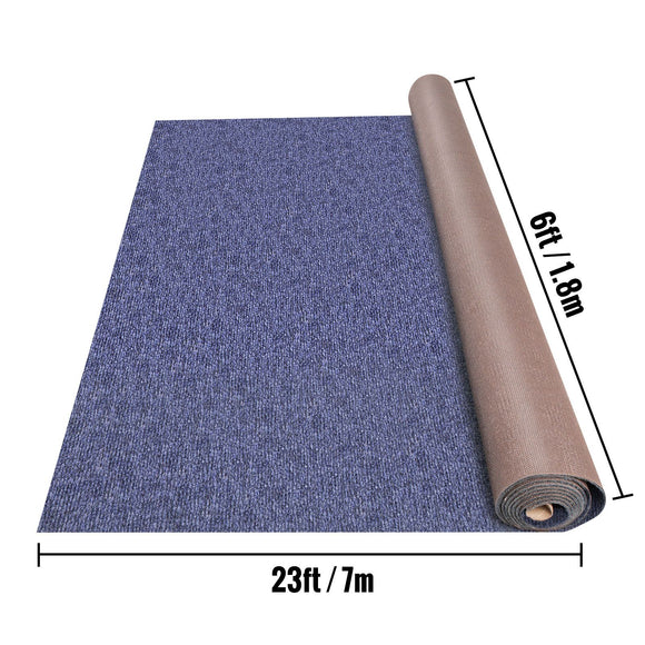 Indoor Outdoor Rug Carpet Blue 6x23ft Area Rugs Runner for Patio Deck, 1.8x7m