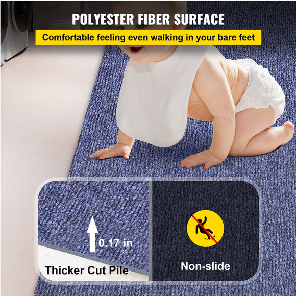 VEVOR Indoor Outdoor Rug Carpet Blue 6x23ft Area Rugs Runner for Patio Deck, 1.8x7m