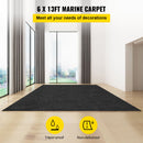 VEVOR Bass Boat Carpet Cutpile Marine Carpet 6 x 13 ft Charcoal Black In/Outdoor-2